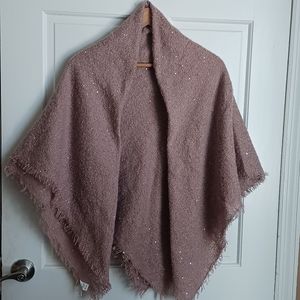 Lauren conrad womens poncho scarf adobe Rose